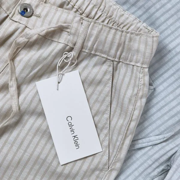 Premium Cotton Striped Lounge Linen Pants – Calvin Klein Inspired - Image 2