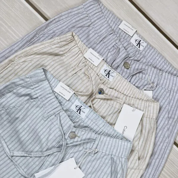 Premium Cotton Striped Lounge Linen Pants – Calvin Klein Inspired - Image 4